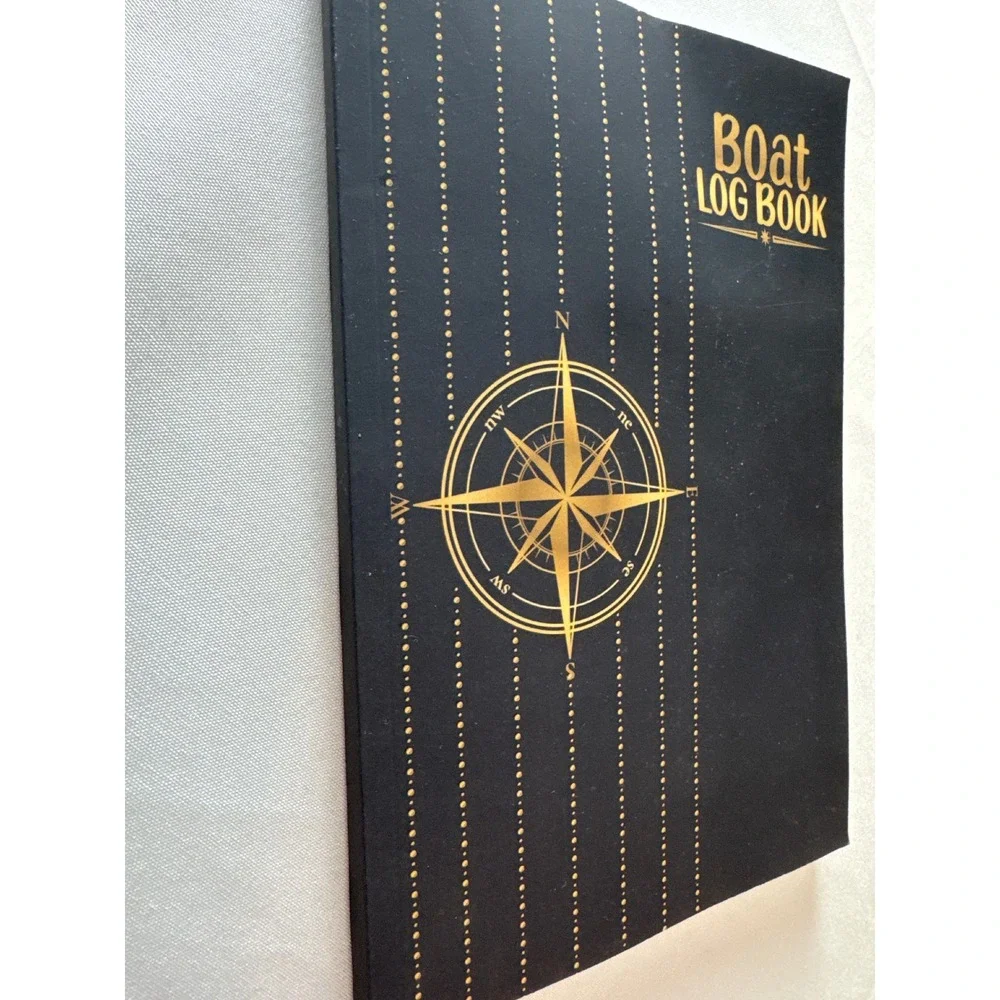 Boat Log Book Captain's Nautical Journal Vessel Trip Maintenance Record Compass
